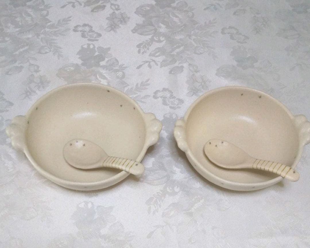 穂屋工房☆耳付き鉢とレンゲのセット☆吉田千穂