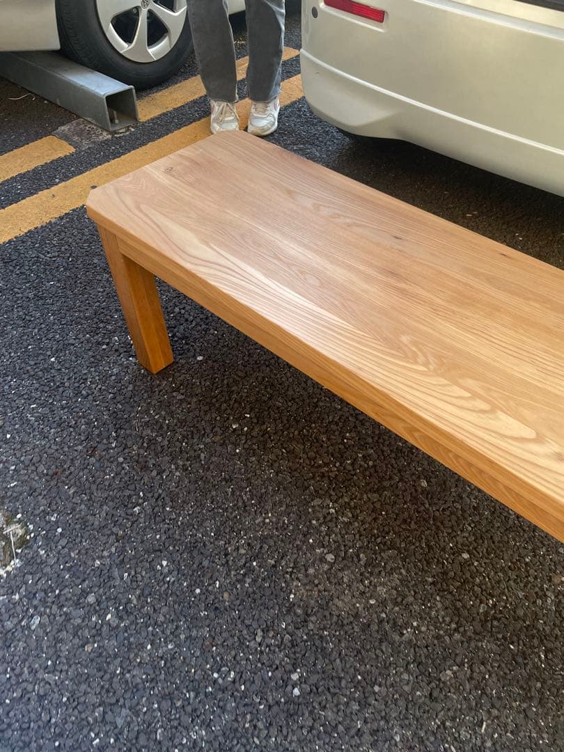 無垢オーク材ベンチ　椅子　ダイニング　テーブル