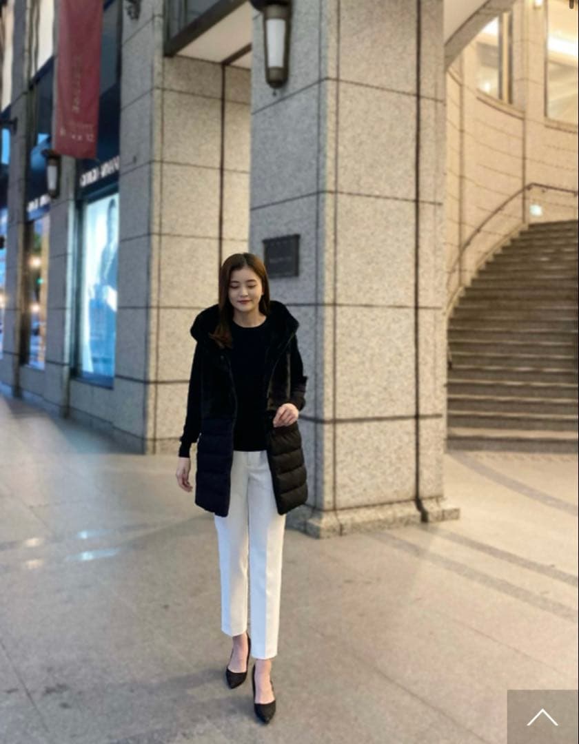 エムプルミエ　エコムートン　ダウンベスト　ホワイト　定価47,300円