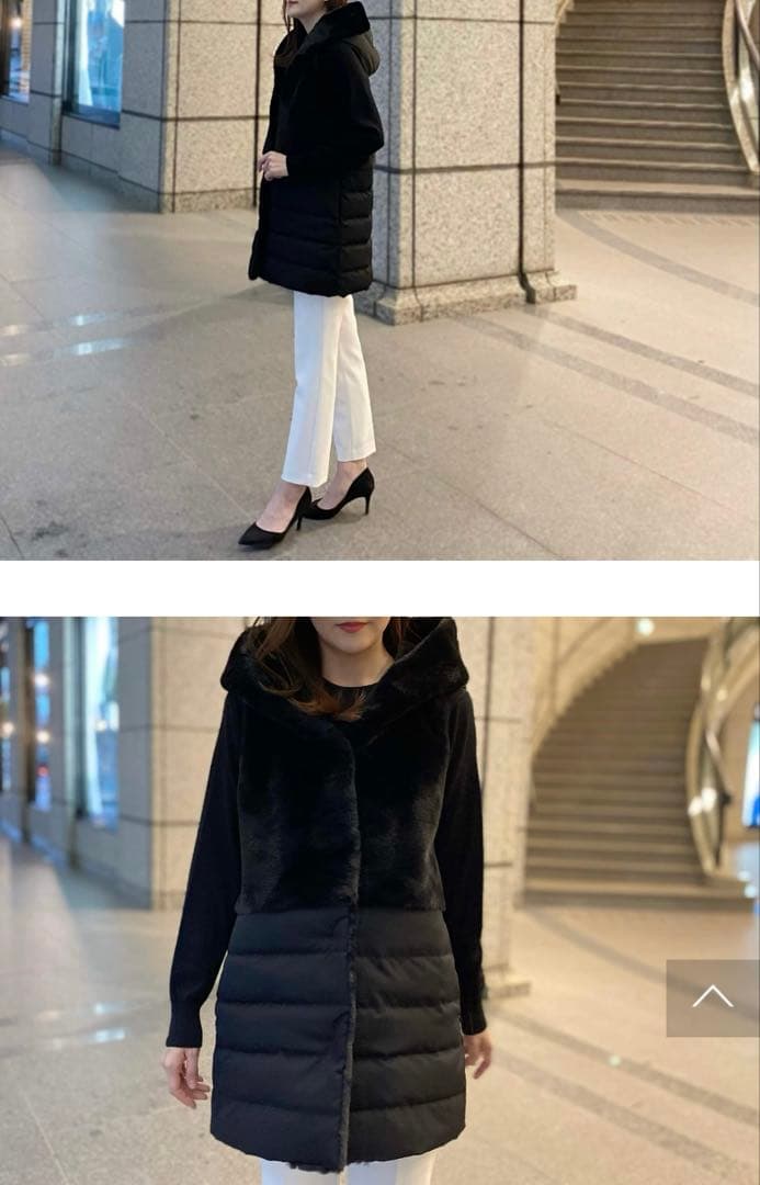 エムプルミエ　エコムートン　ダウンベスト　ホワイト　定価47,300円