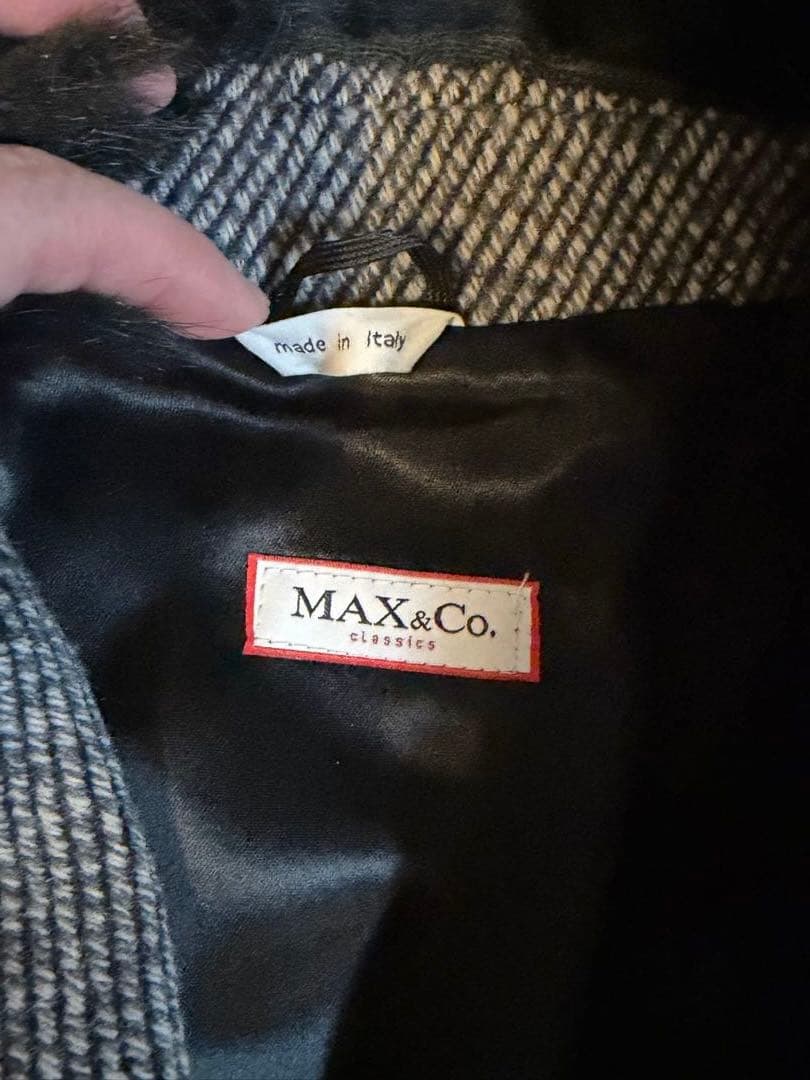 MAX&Co. イタリア製　ウールコート　ラビットファー　着一回　極美品　44