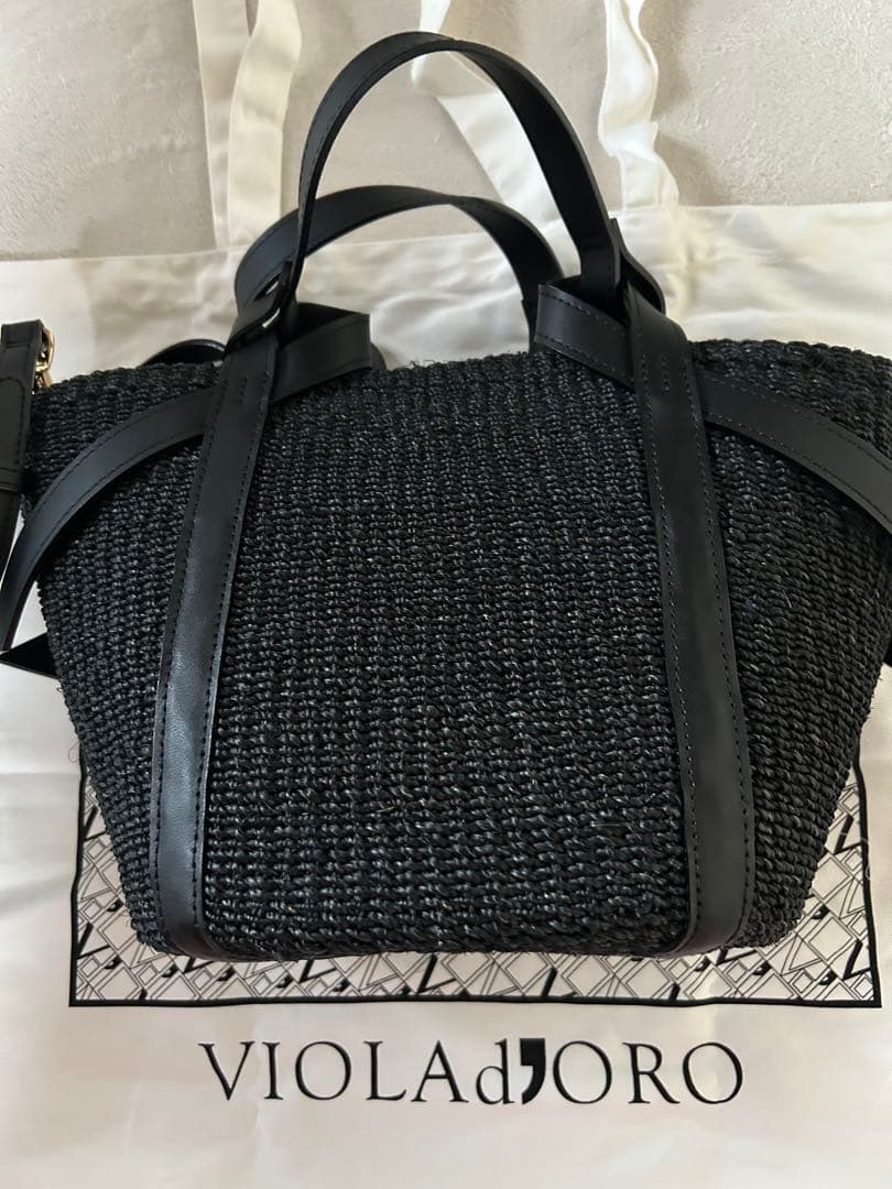 ヴィオラドーロ　2way カゴバッグ　ブラック