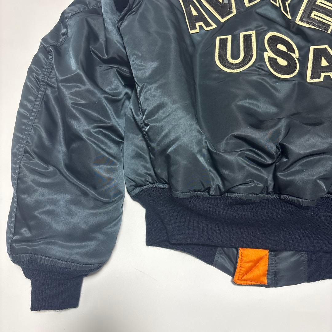 USA アヴィレックス MA-1 コマーシャルロゴ フライトジャケット L深緑系