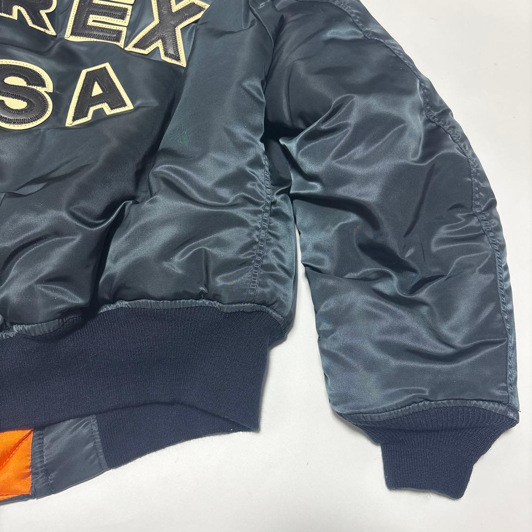 USA アヴィレックス MA-1 コマーシャルロゴ フライトジャケット L深緑系