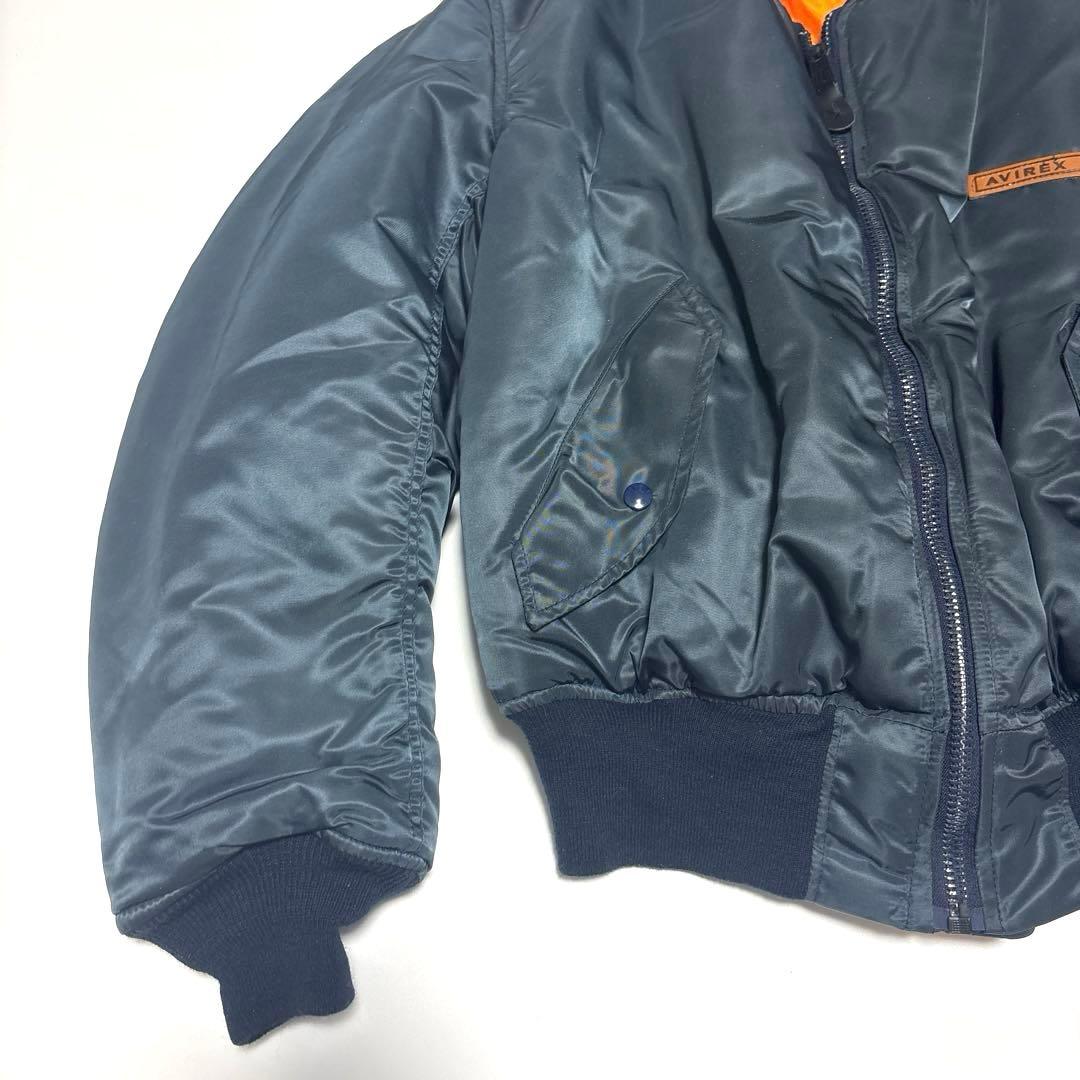 USA アヴィレックス MA-1 コマーシャルロゴ フライトジャケット L深緑系