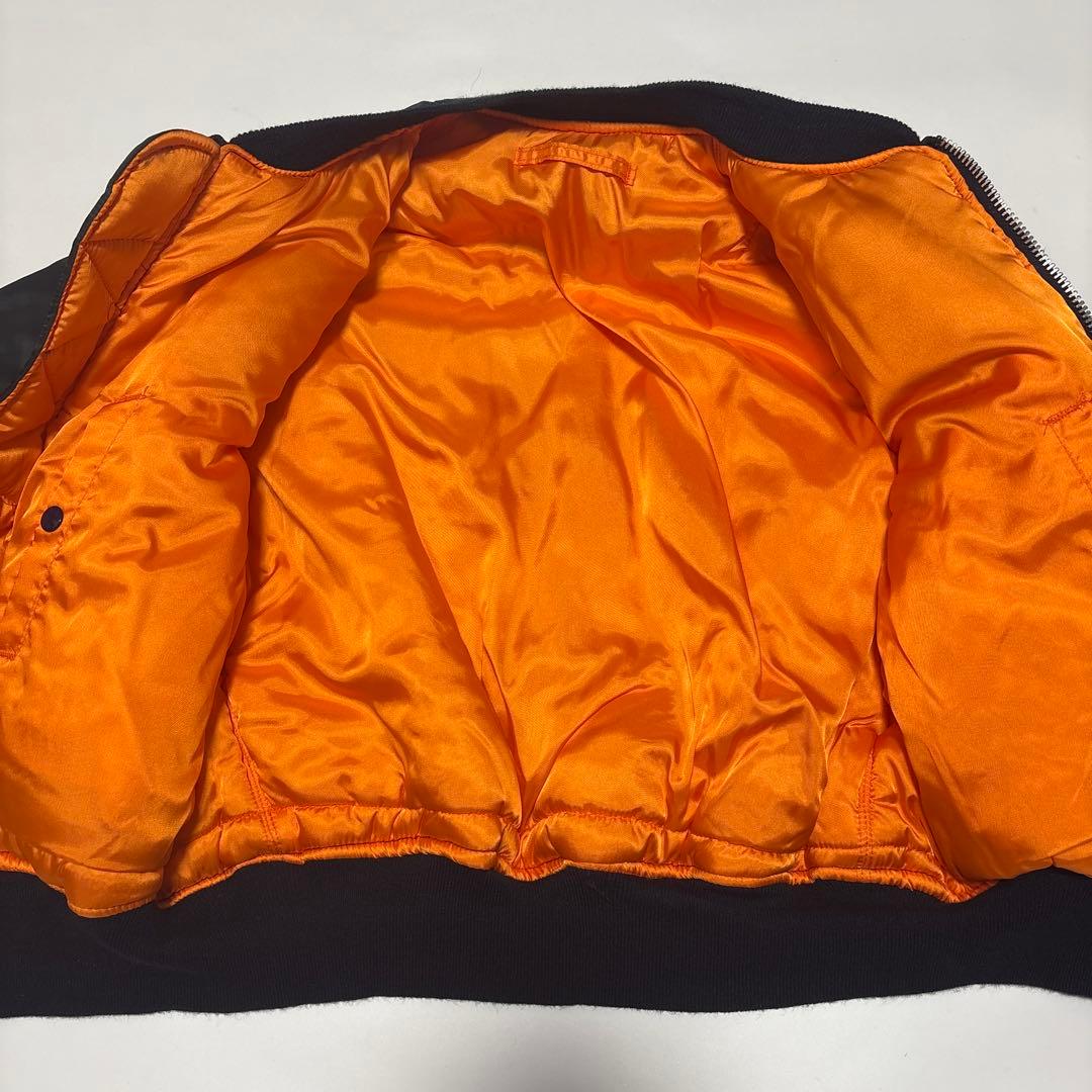 USA アヴィレックス MA-1 コマーシャルロゴ フライトジャケット L深緑系