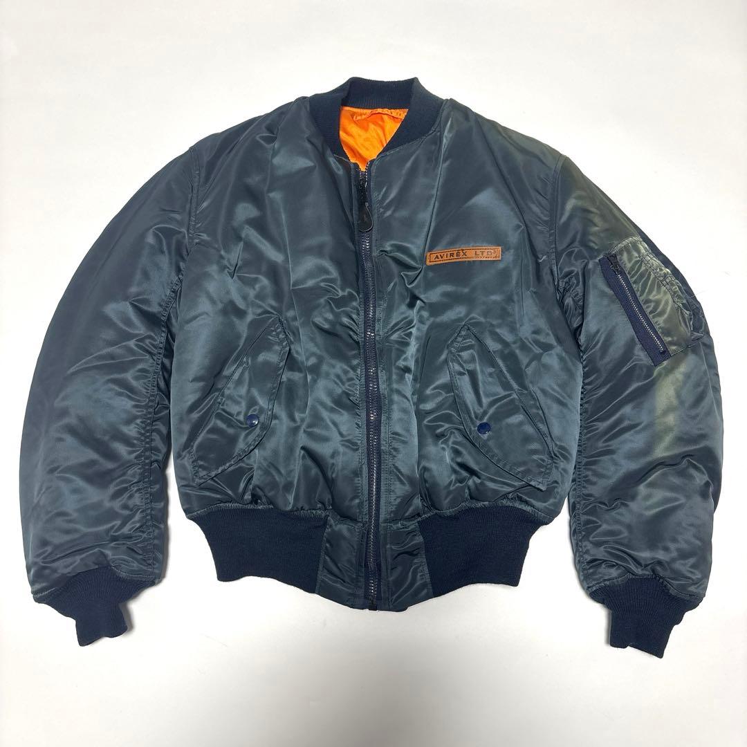 USA アヴィレックス MA-1 コマーシャルロゴ フライトジャケット L深緑系