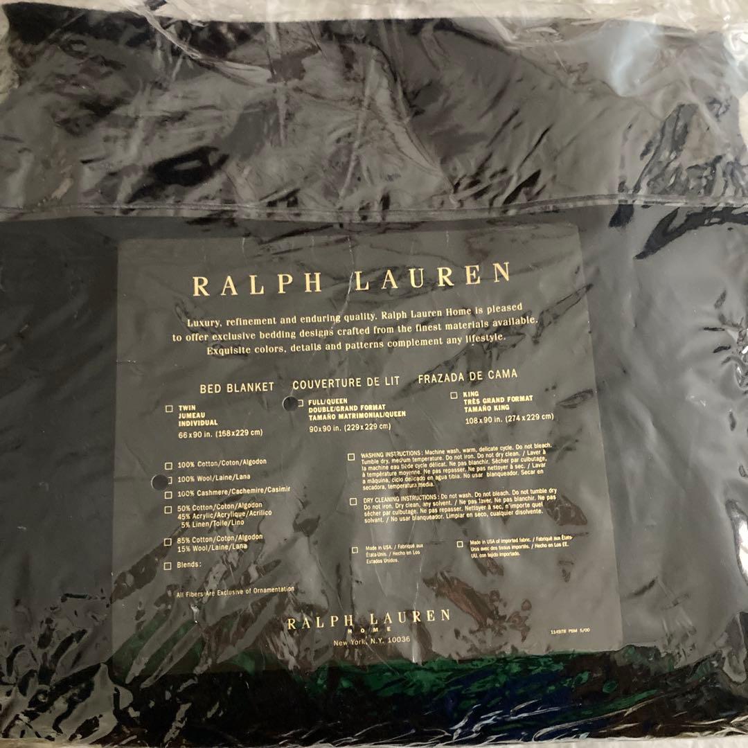 未使用　Ralph Lauren 毛布　ブランケット　Qeeneサイズ