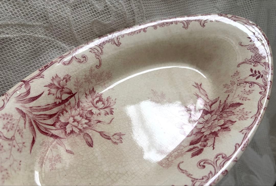 フランスアンティーク ラヴィエ ショワジールロワ窯 プレート FLOREAL