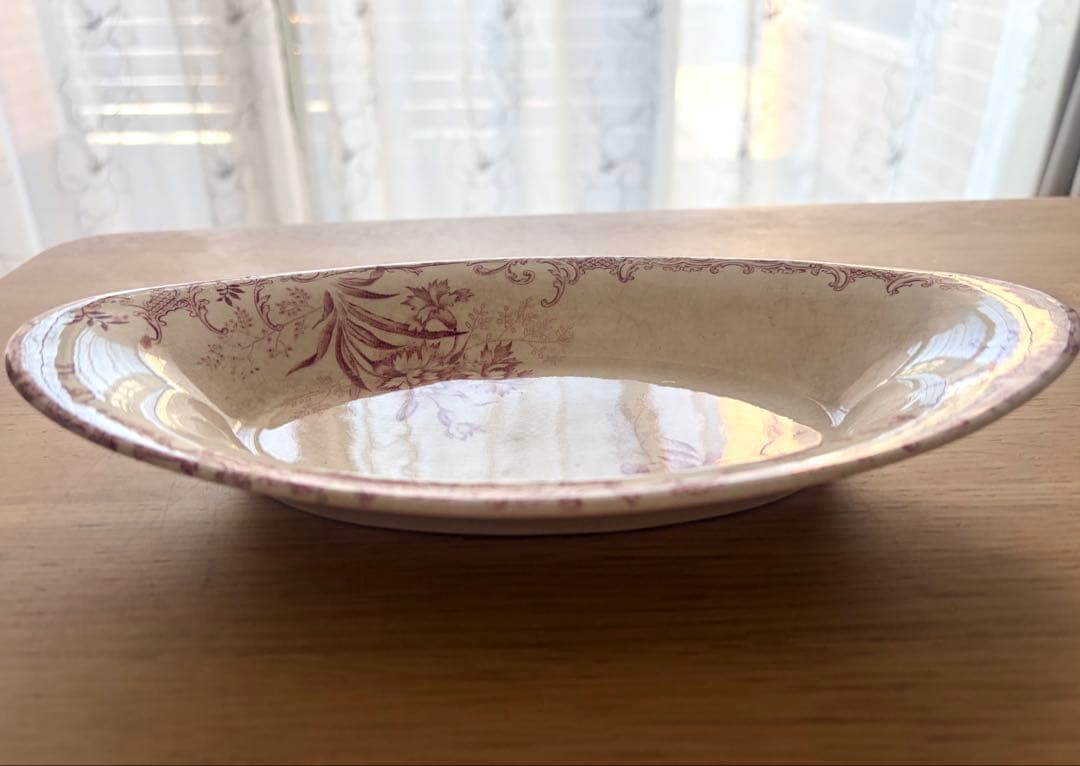 フランスアンティーク ラヴィエ ショワジールロワ窯 プレート FLOREAL