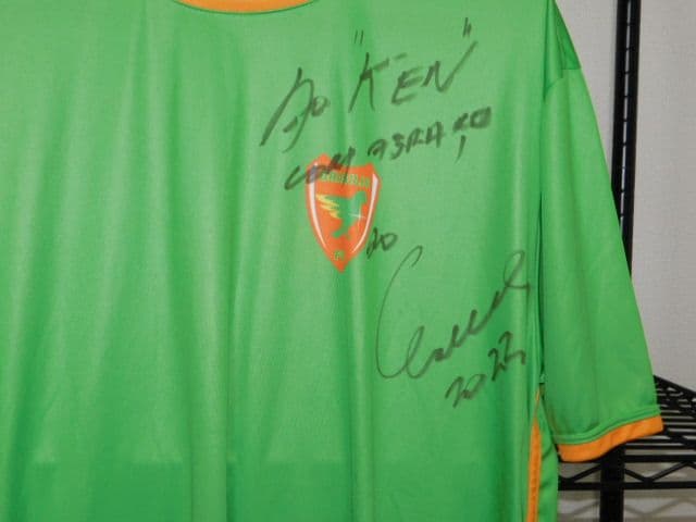 元ブラジル代表 オスカール氏のサイン入りユニフォーム 現在ブラジリスFCオーナー