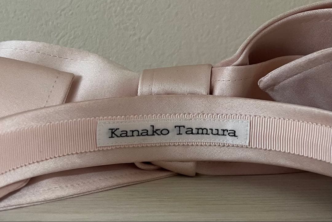 Kanako Tamura サテンリボンカチューシャ ピンク