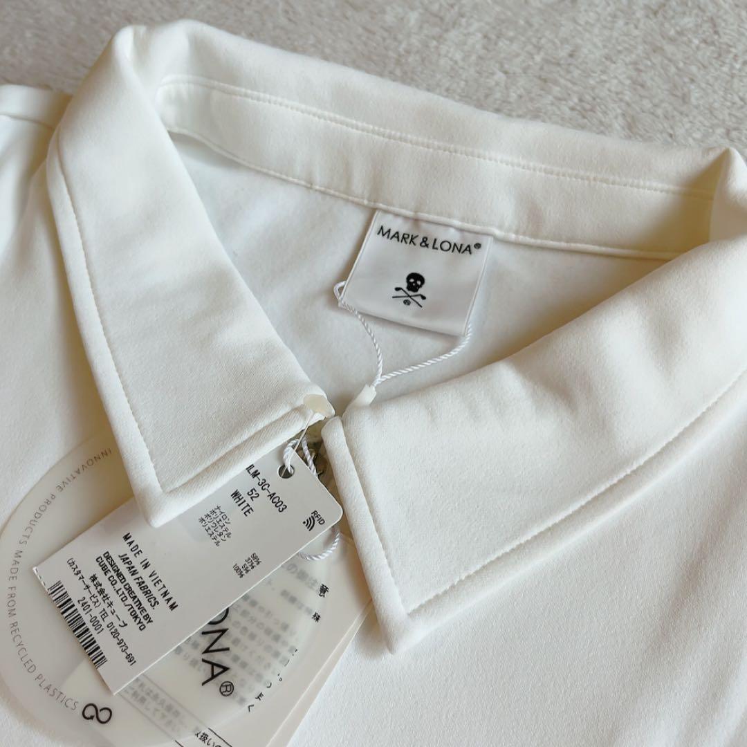 新品　3L 　XXL　2023　マークアンドロナ エスカレード ハーフジップ 白