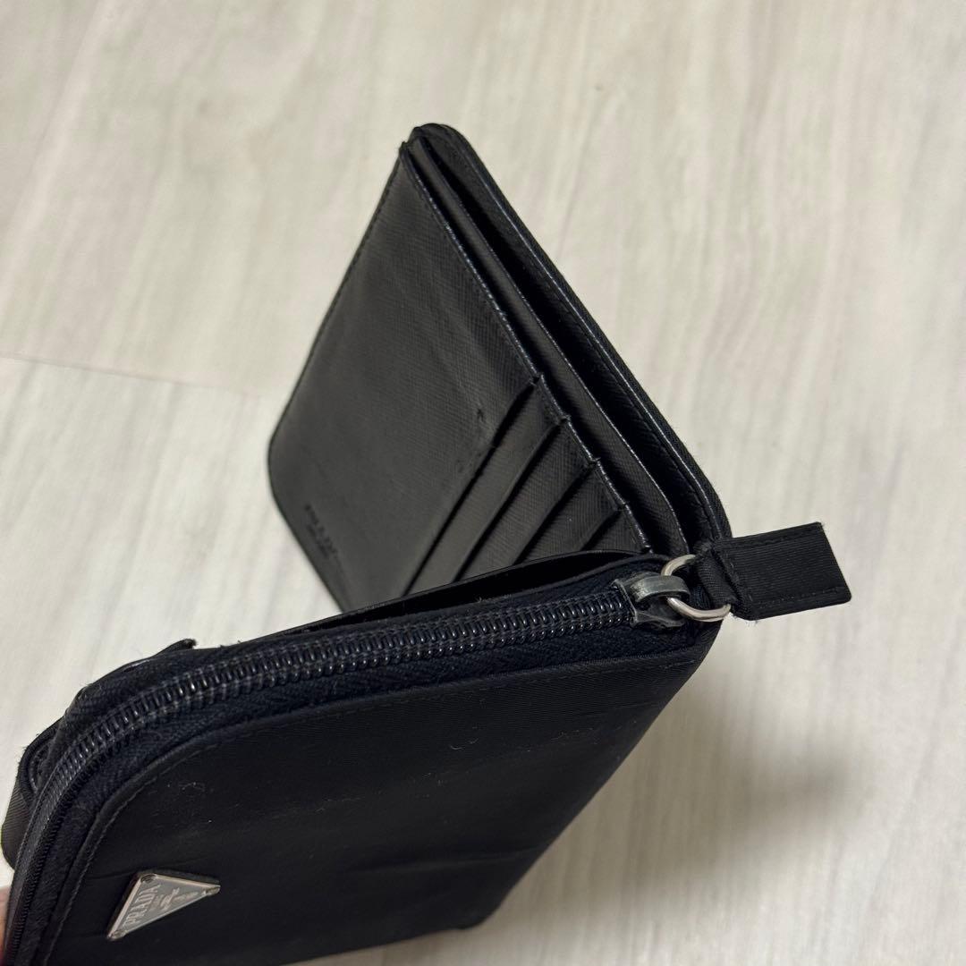 PRADA プラダ　三角ロゴ　ラウンドファスナー　ケース　ミニウォレット