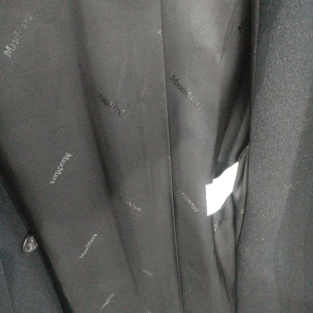 極美品 マックスマーラ ロングコート ブラック 42