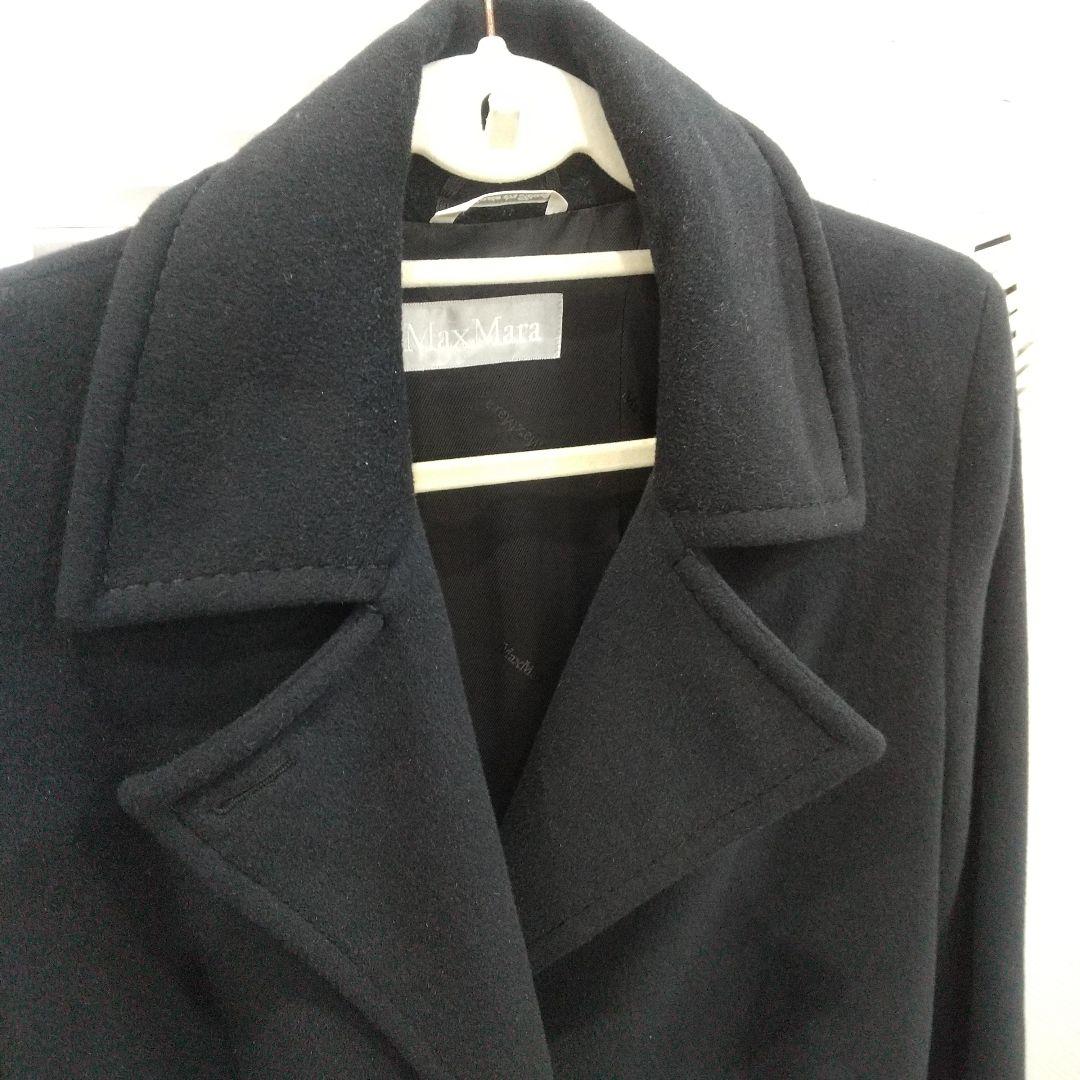 極美品 マックスマーラ ロングコート ブラック 42