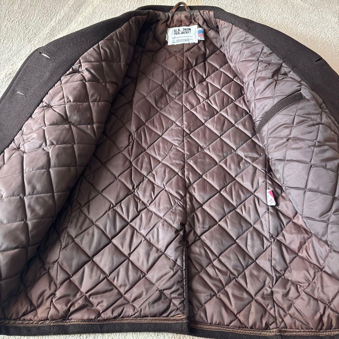 極美品■schott ピーコート 740 ブラウン USA製 40