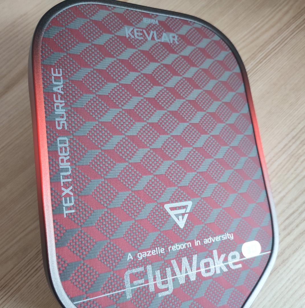 ピックルボール パドル KEVLAR ケブラー 赤い 黒 16mm Fly