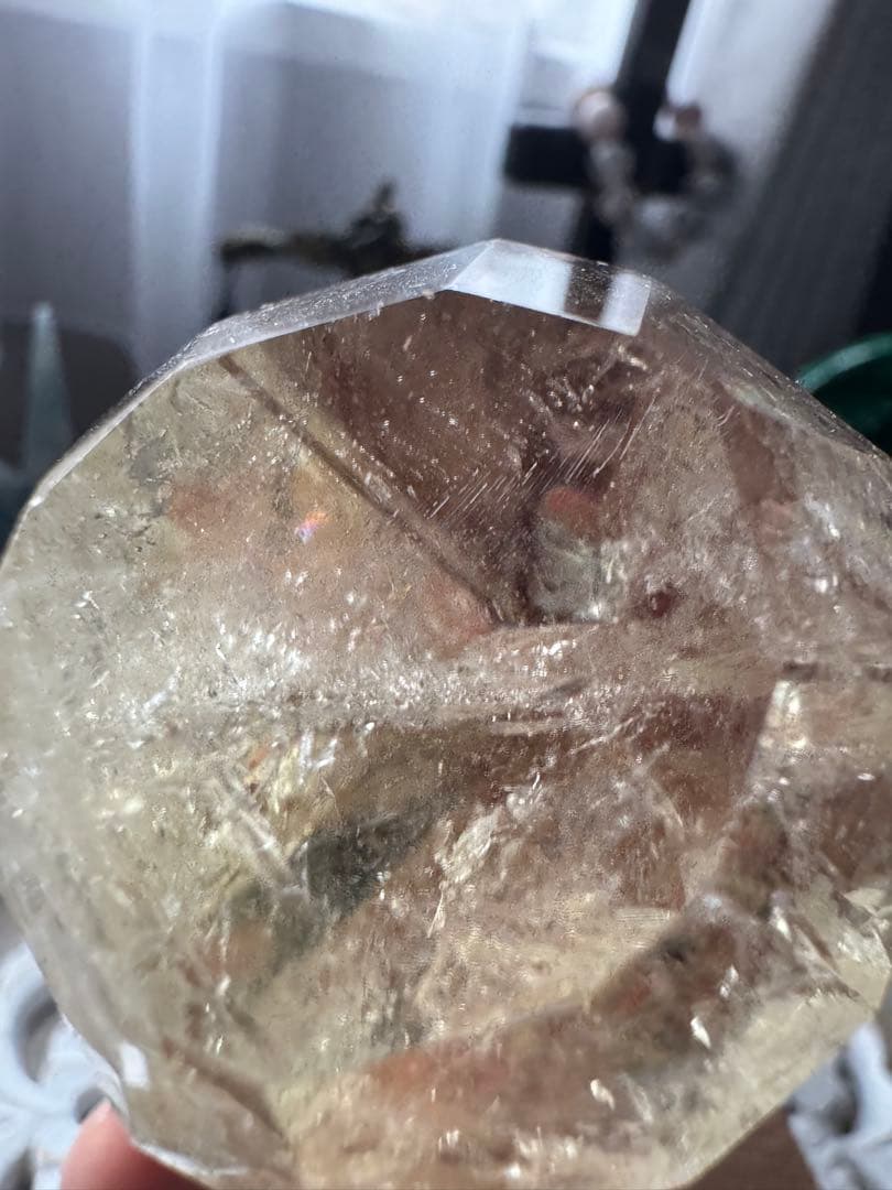 【高品質】ブラジル産 非加熱シトリン ファセットカット（ライモナイト・虹入り）