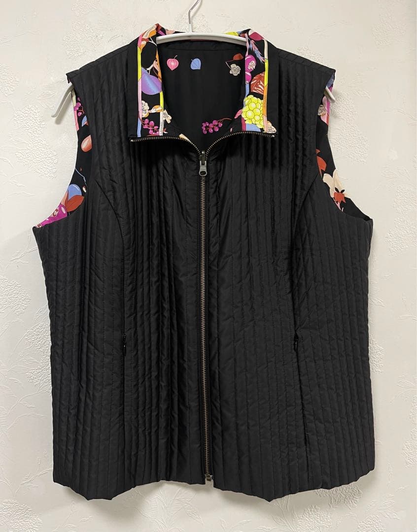 LEONARD レオナール　リバーシブル　ベスト　キルティング　44