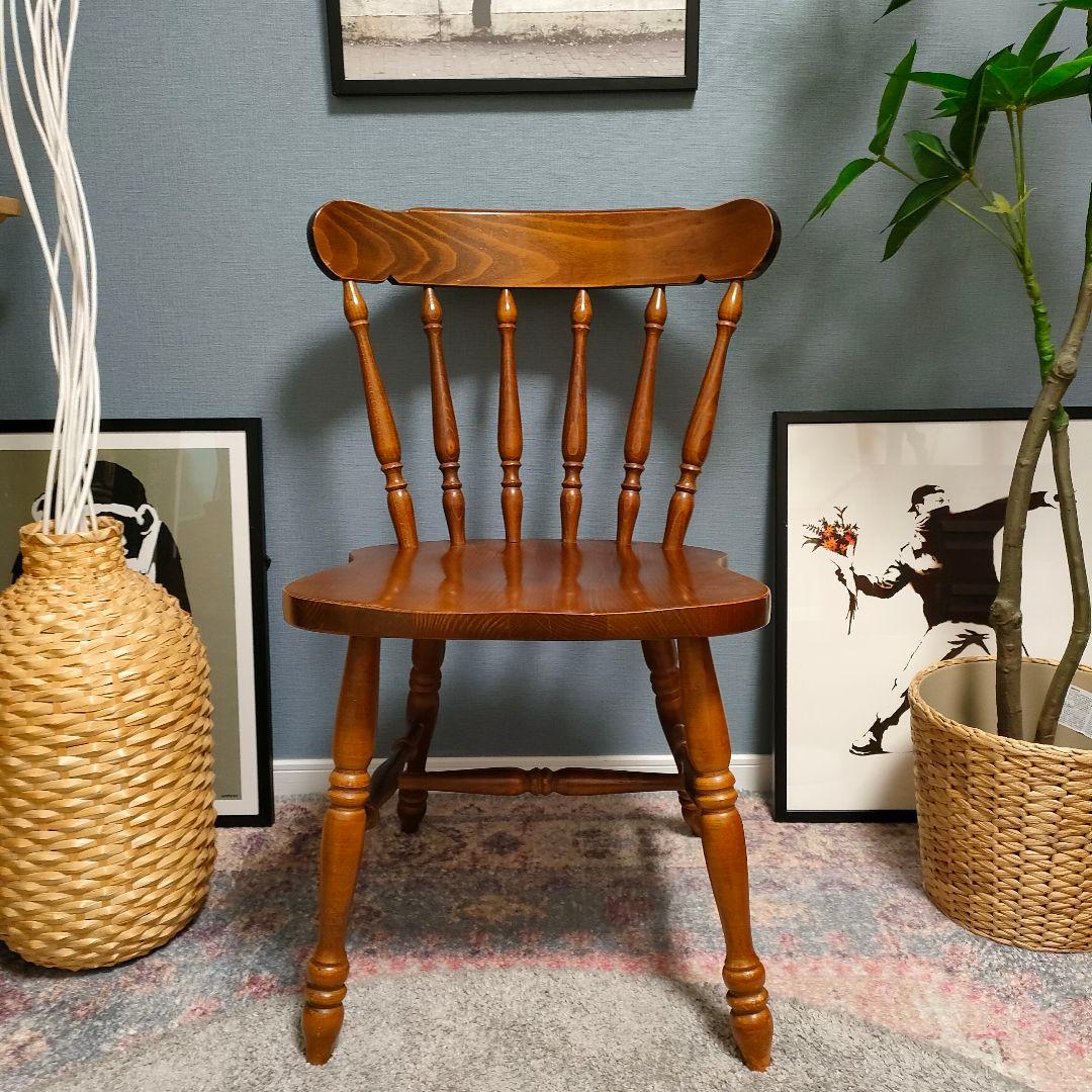 【はやて】柏木工 ウィンザーチェア ビンテージ レトロ ダイニングチェア