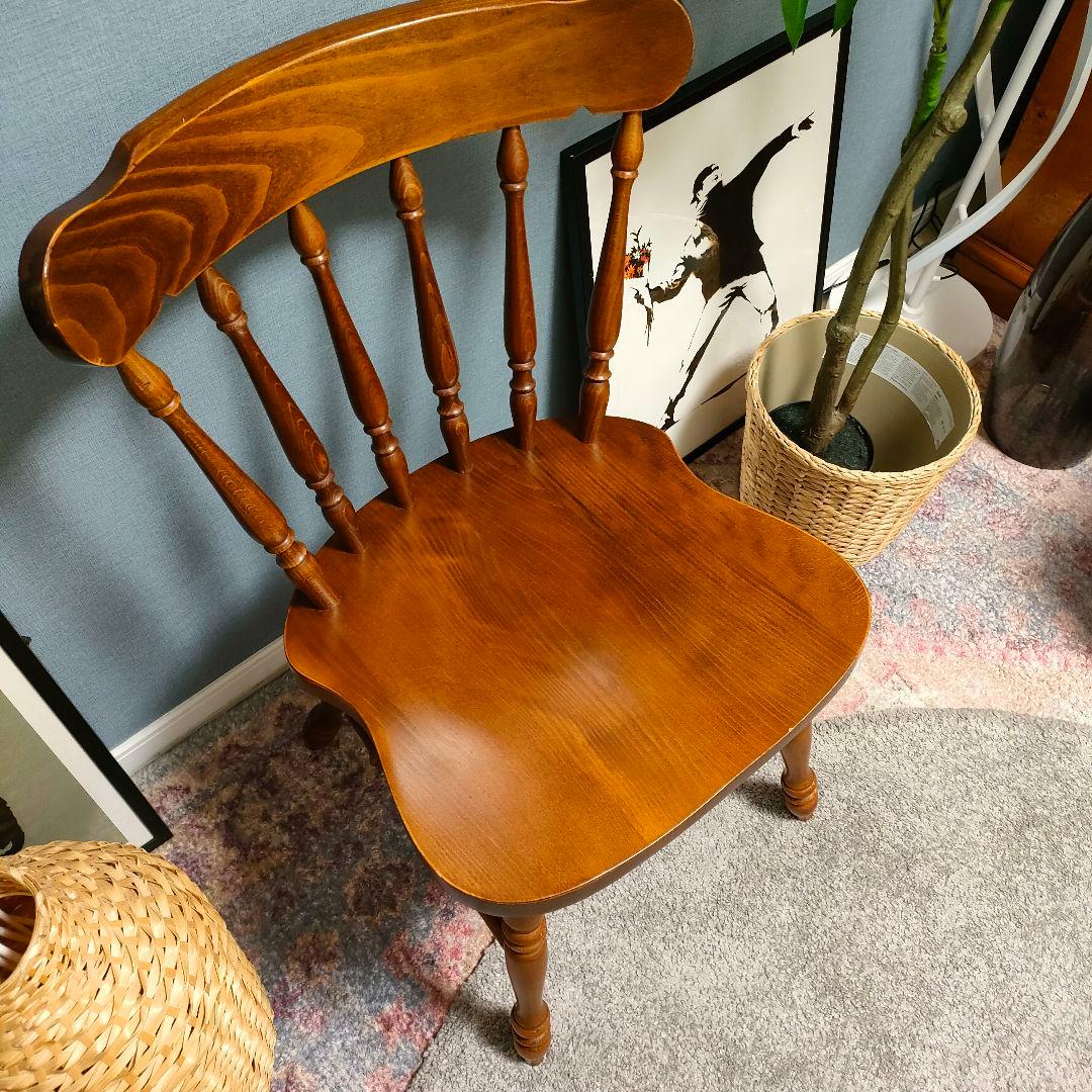 【はやて】柏木工 ウィンザーチェア ビンテージ レトロ ダイニングチェア