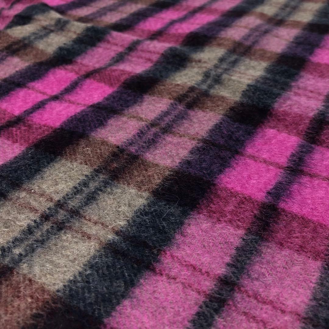 【36】 新品 ヴィヴィアン カシミヤ レディース マフラー ピンク チェック