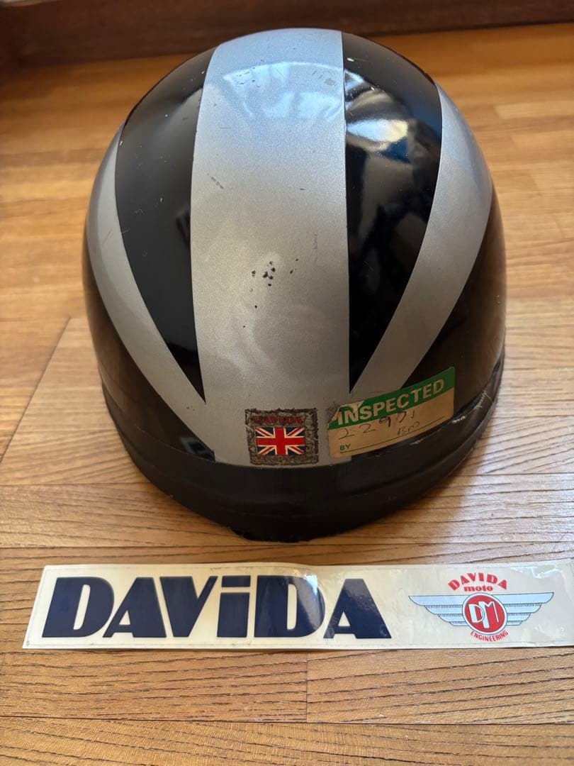 DAVIDA 半帽ヘルメット HALCYON ゴーグル　英国製　　鑑賞用
