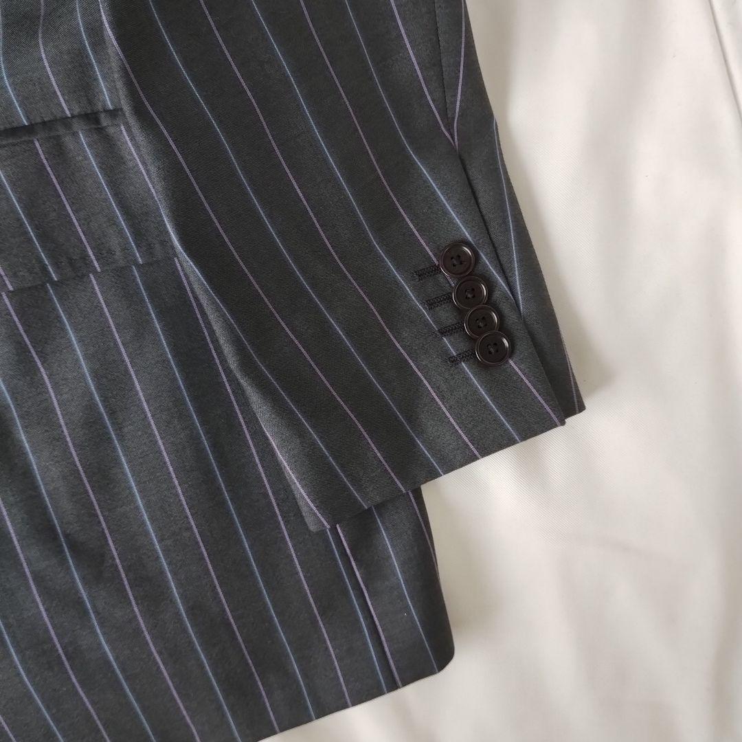 エトロ ETRO ストライプ シングル 3B スーツ セットアップ 50 グレー
