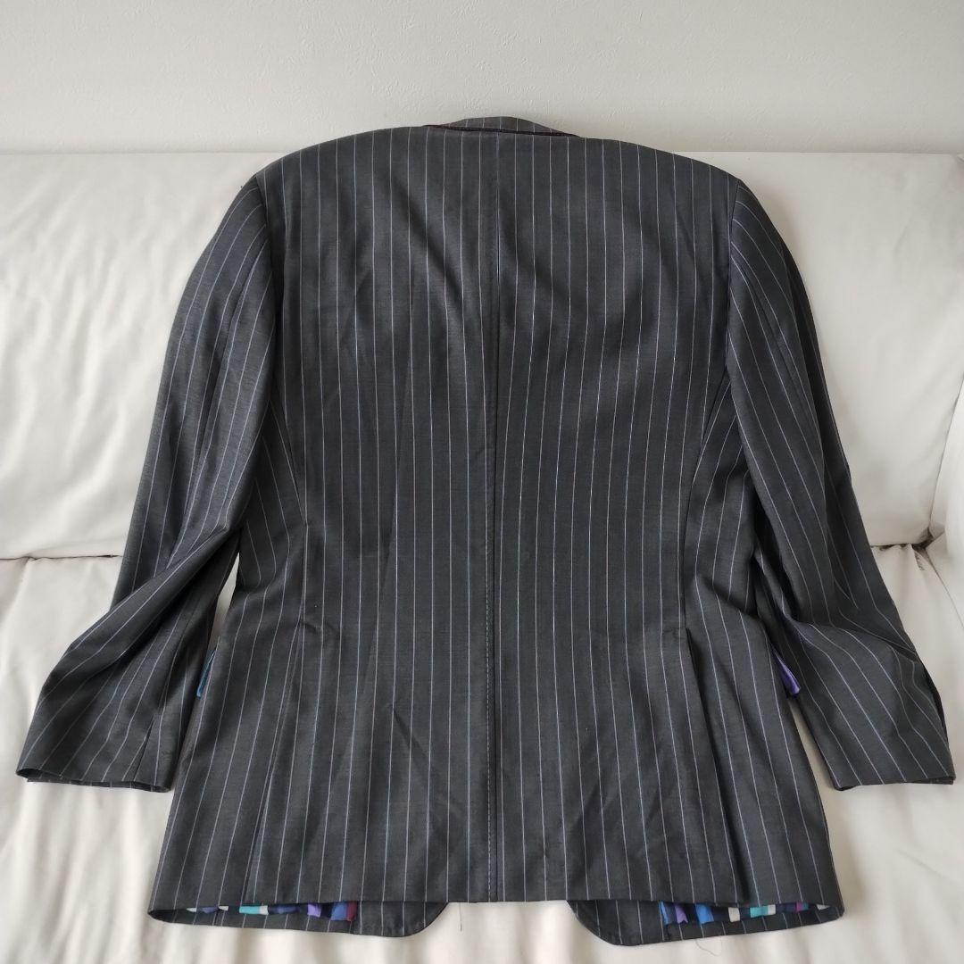 エトロ ETRO ストライプ シングル 3B スーツ セットアップ 50 グレー