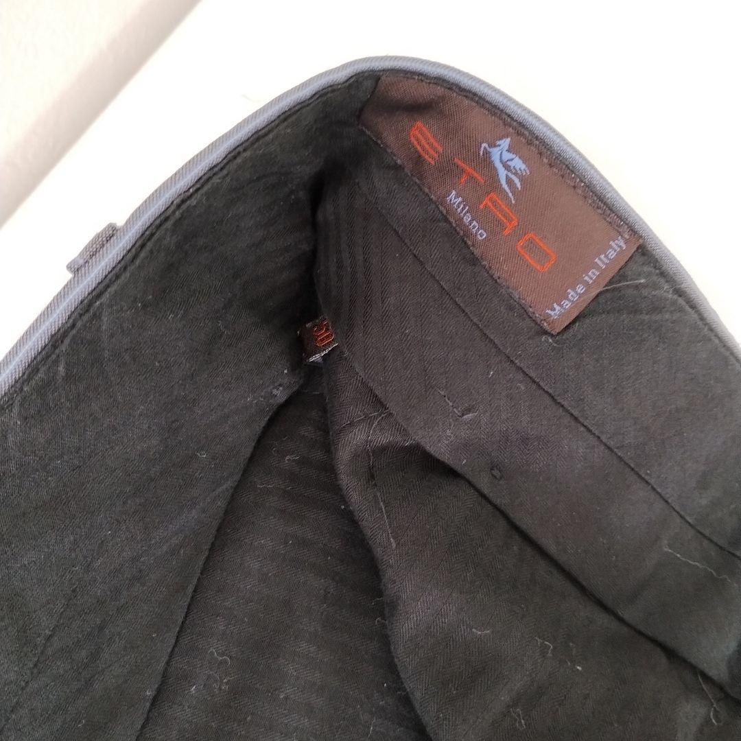 エトロ ETRO ストライプ シングル 3B スーツ セットアップ 50 グレー