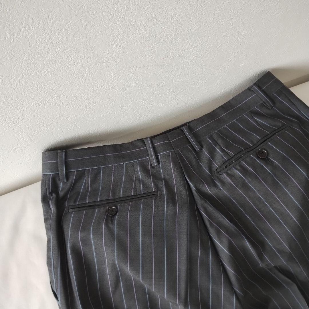 エトロ ETRO ストライプ シングル 3B スーツ セットアップ 50 グレー