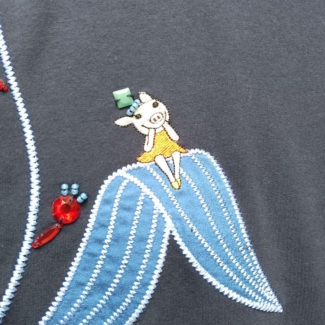 極美品 アルベロベロ オレボレブラ ブタ 刺繍 ワッペン ビジュー チュニック