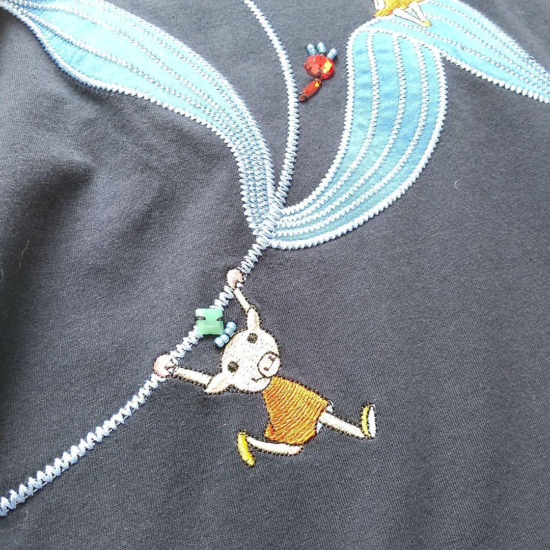 極美品 アルベロベロ オレボレブラ ブタ 刺繍 ワッペン ビジュー チュニック