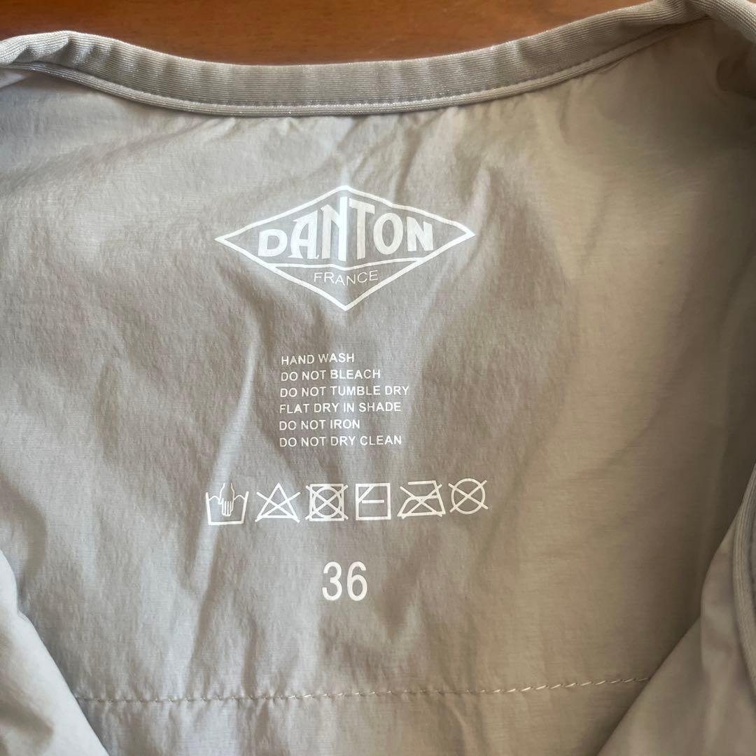 DANTON ノーカラージャケット 36 ライトグレー