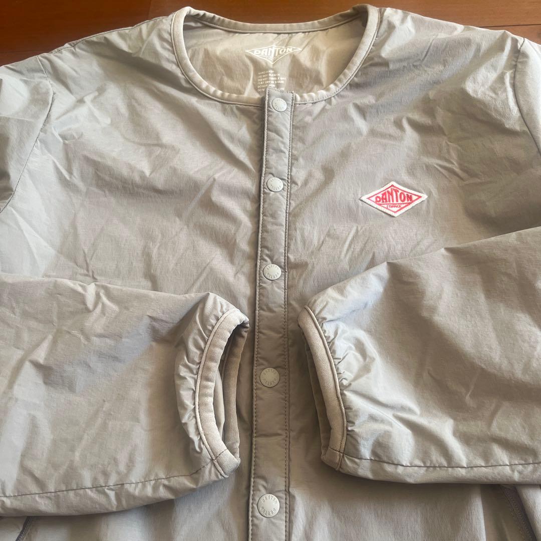 DANTON ノーカラージャケット 36 ライトグレー