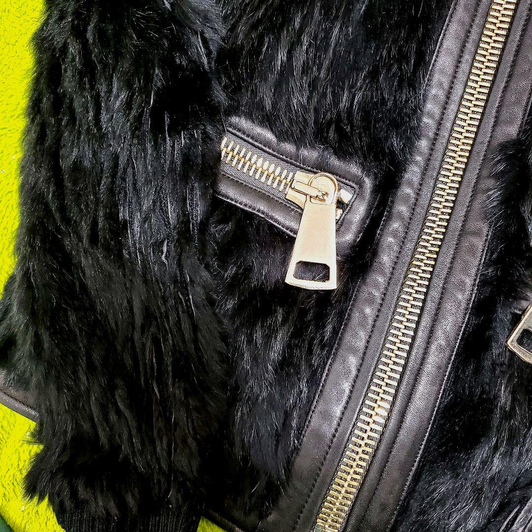 ARMANIリアルファー ブルゾン ノーカラージャケット アルマーニD&Gプラダ