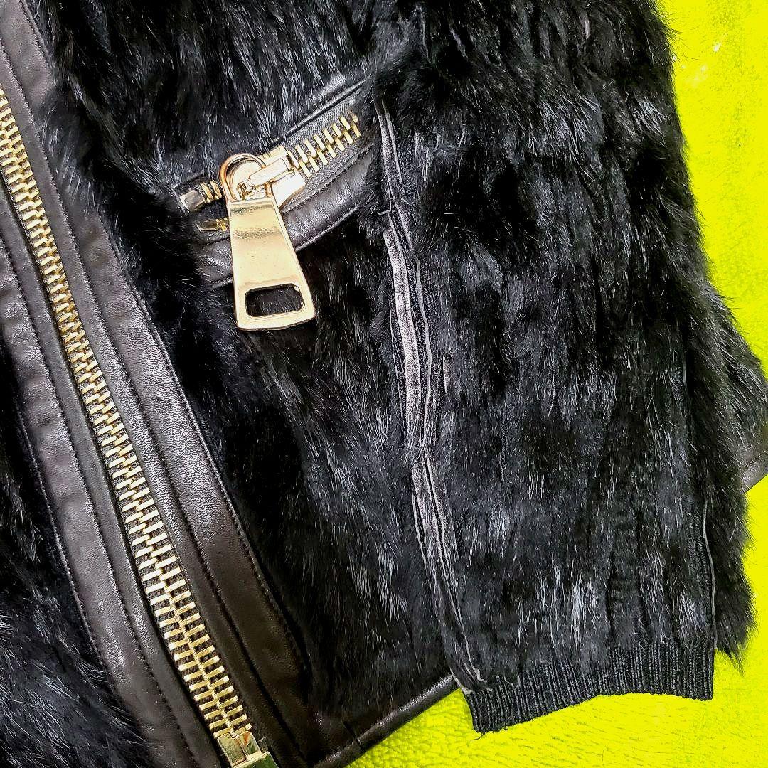 ARMANIリアルファー ブルゾン ノーカラージャケット アルマーニD&Gプラダ