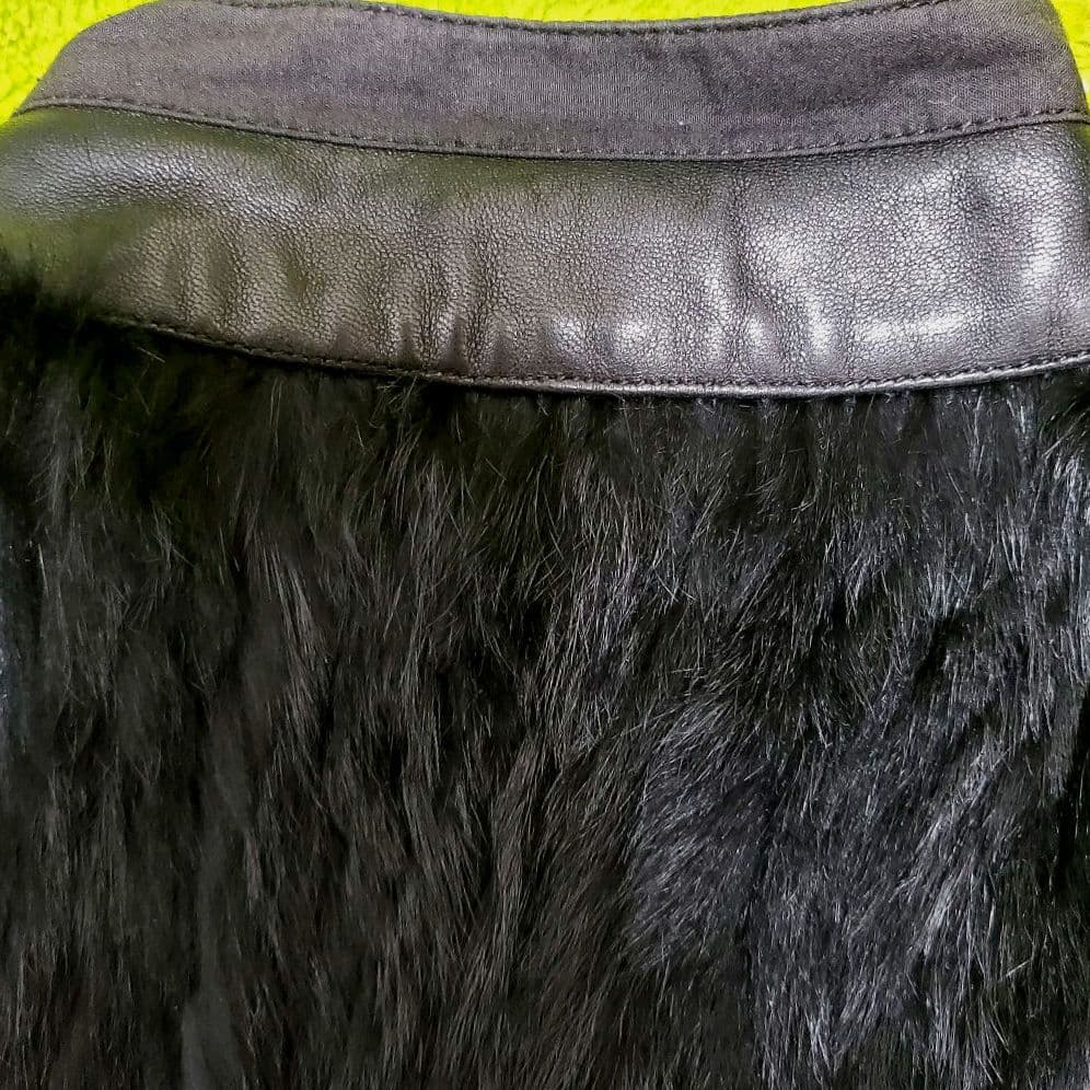 ARMANIリアルファー ブルゾン ノーカラージャケット アルマーニD&Gプラダ