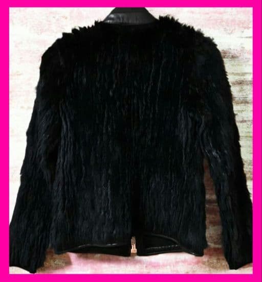 ARMANIリアルファー ブルゾン ノーカラージャケット アルマーニD&Gプラダ