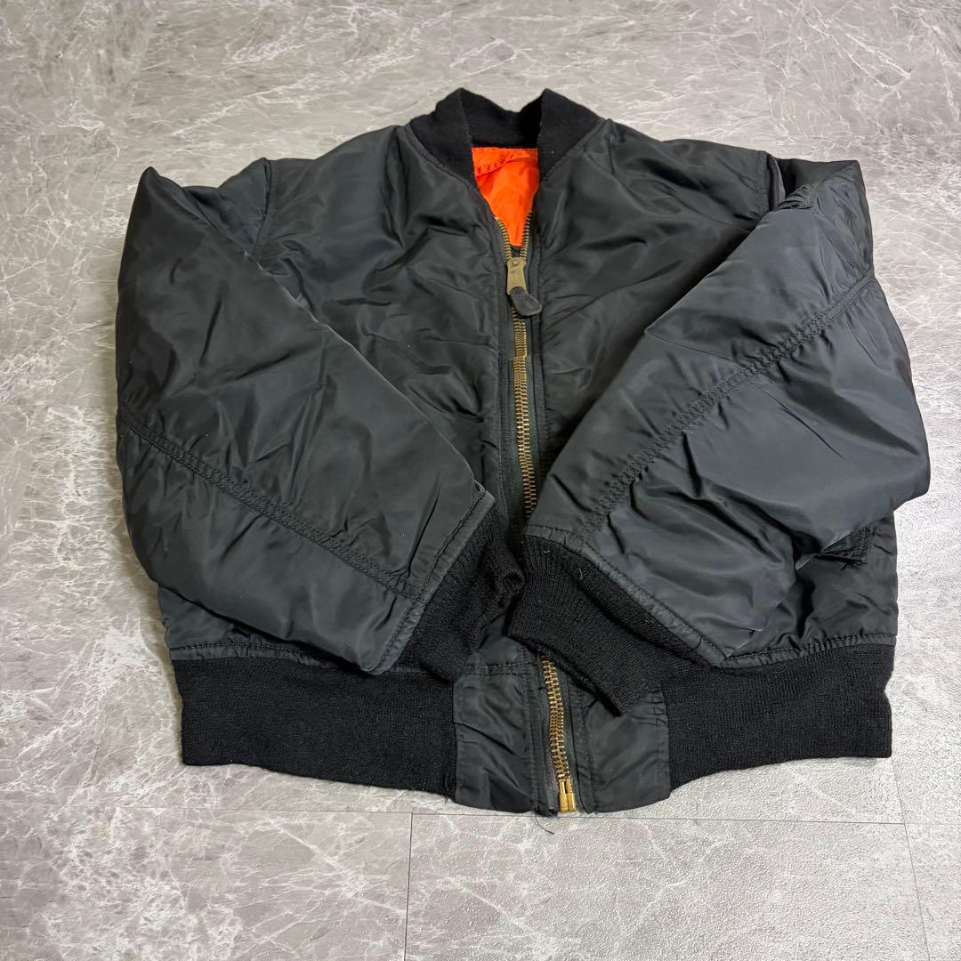 ALPHA VINTAGE MA-1 USA製　ブラック　フライトジャケット