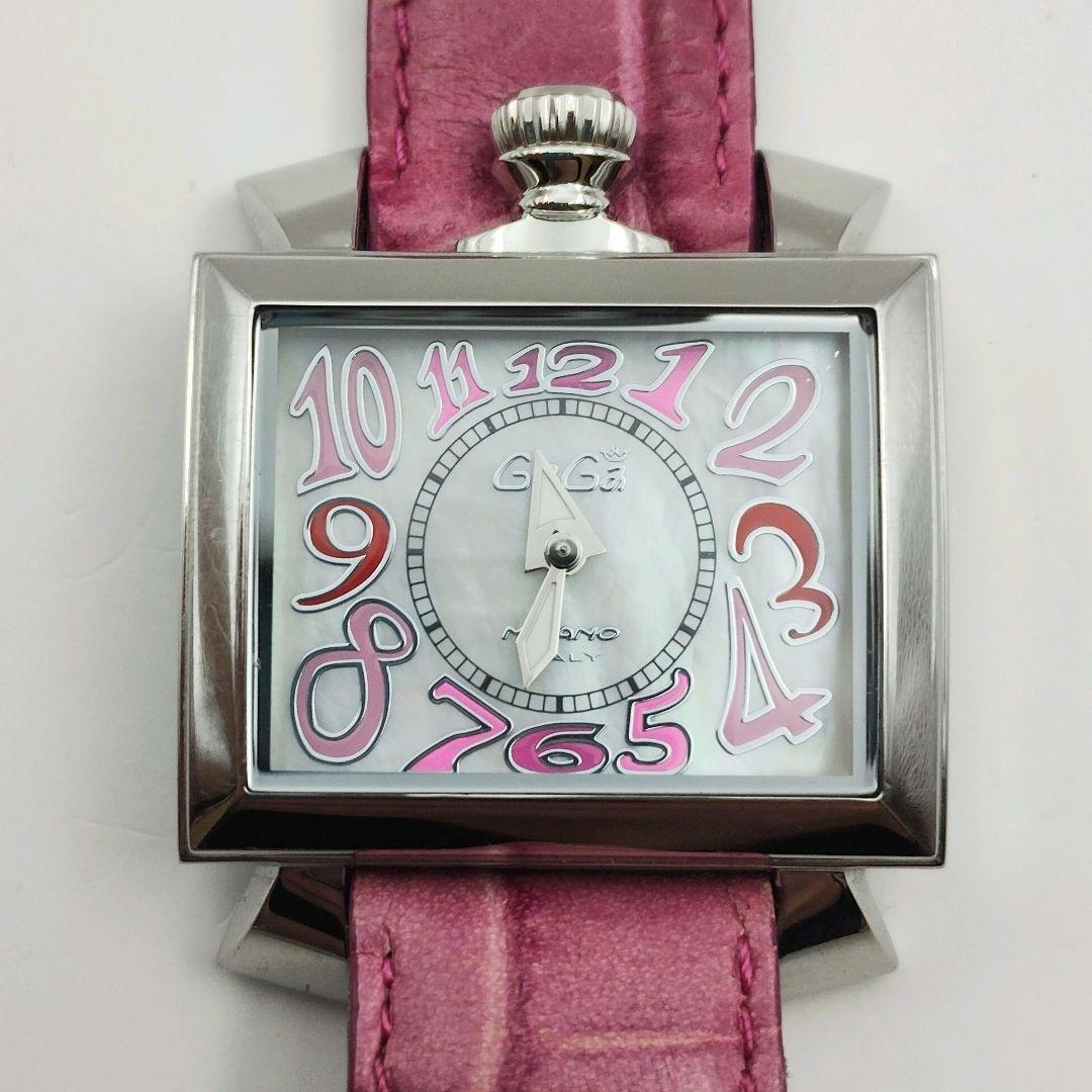 良品＆希少 ガガミラノ レディース 腕時計 ナポレオーネ ピンクベルト