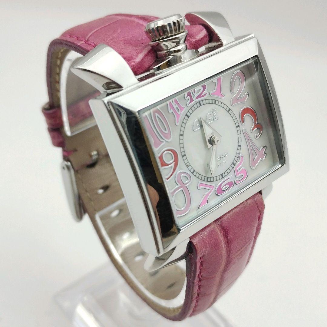 良品＆希少 ガガミラノ レディース 腕時計 ナポレオーネ ピンクベルト