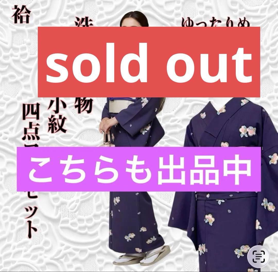 k231 洗える着物 飛び柄小紋 名古屋帯 四点フルセット身丈161裄丈68