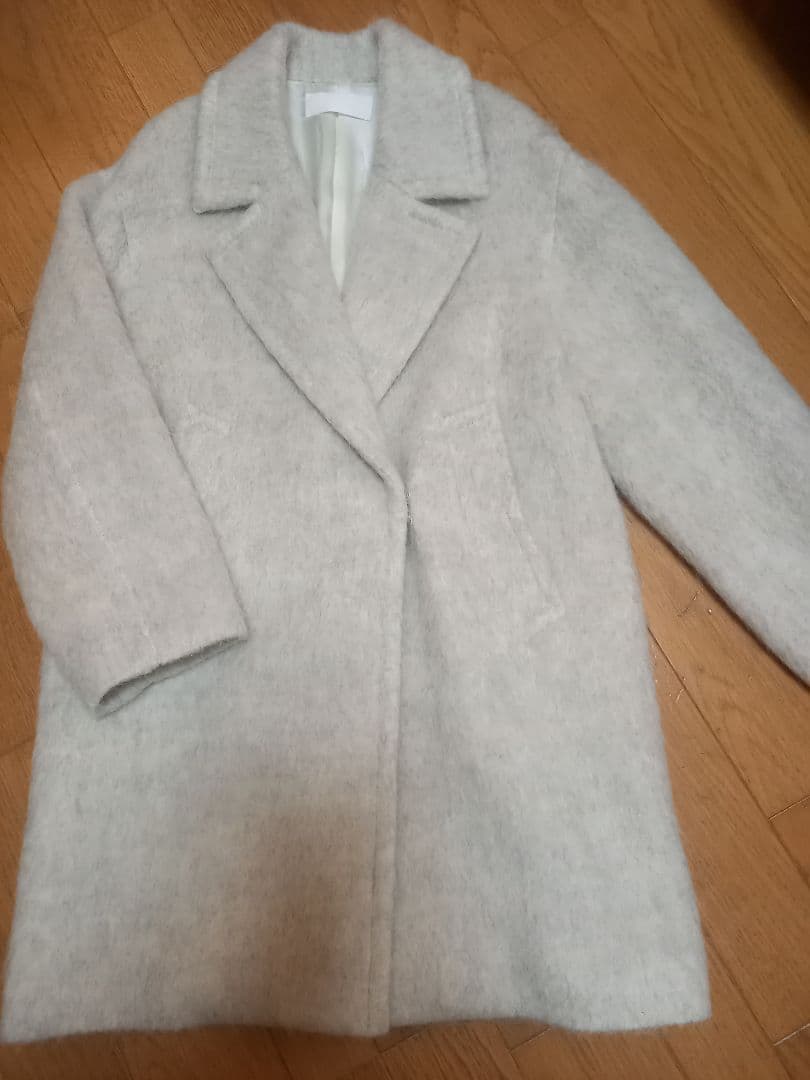 今季【新品タグ付き】 アダムエロペ ウェーブシャギーミドルコート