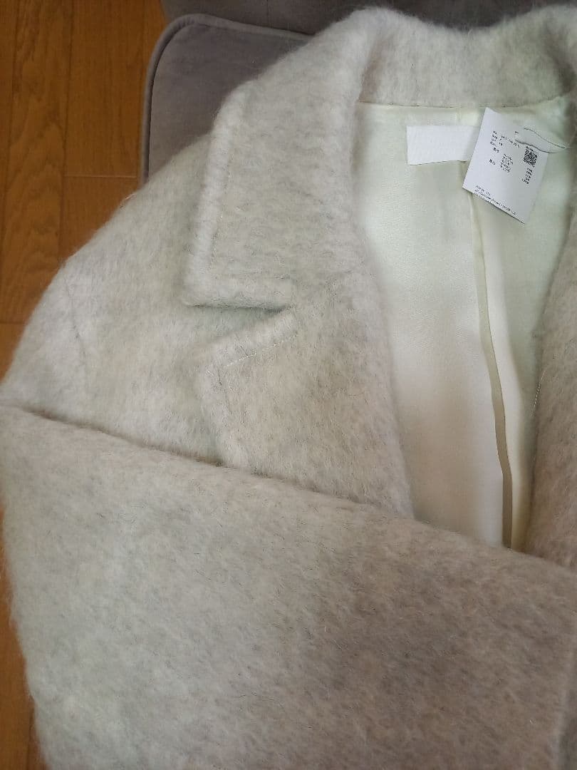 今季【新品タグ付き】 アダムエロペ ウェーブシャギーミドルコート