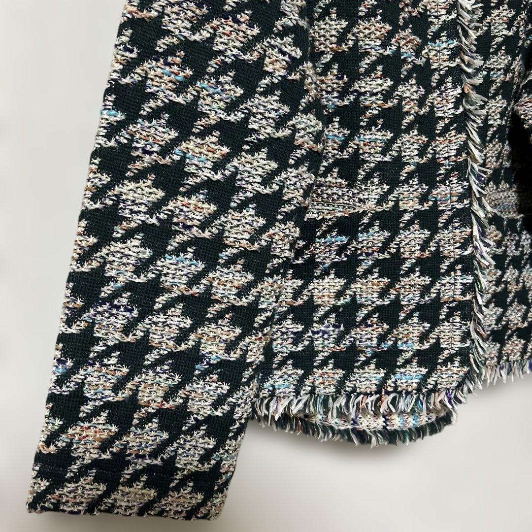 コーヘン coohem ツイード　ノーカラー　ジャケット