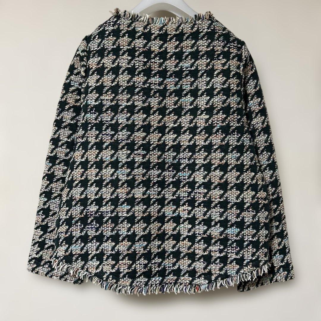 コーヘン coohem ツイード　ノーカラー　ジャケット