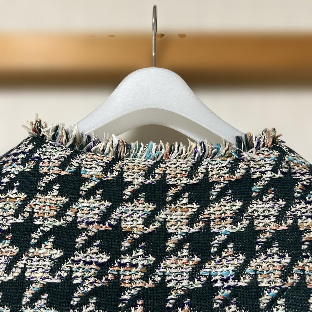 コーヘン coohem ツイード　ノーカラー　ジャケット