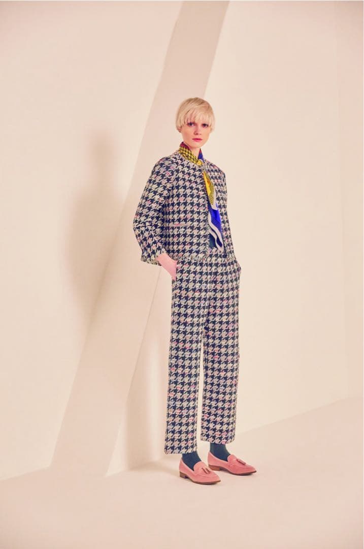 コーヘン coohem ツイード　ノーカラー　ジャケット